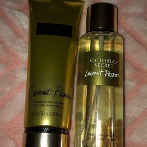 coconut passion body mist and lotion